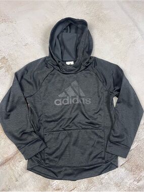 adidas Charcoal Gray Kids' Pullover Hoodie
